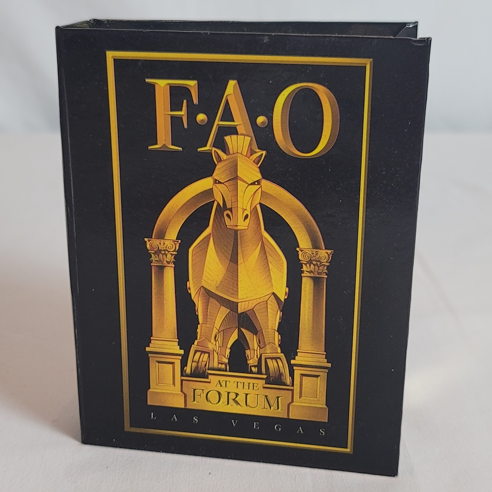 FAO Schwarz Las Vegas Forum Caesars Palace Paper Note Pad Case Pencil Toy Trojan